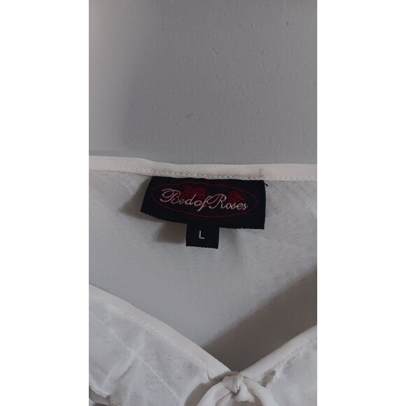 Bed of Roses NWOT Large White 3 Piece Midi Sheer Romantic Honeymoon Lingerie - Picture 4 of 7